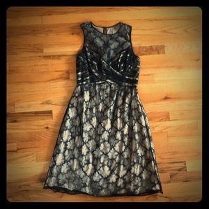 Carmen Marc Valvo Collection Black Lace Dress